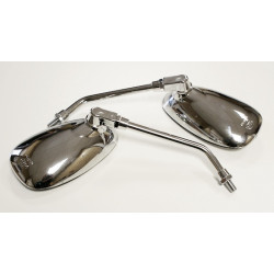 LUSTERKA KPL. GWINT M10 CHROM OWAL - MOTOROWER , MINICHOPER