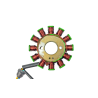 CEWKI ISKROWNIKA (STATOR) 12 ZWOJOWE 5 KABLI CB200/250CC CG200/250 ZS 169FMM 93mm