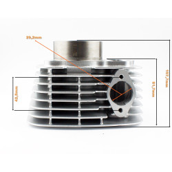 CYLINDER KPL. CB250CC ZS 165FMM 65,5mm, CROSS, 4T