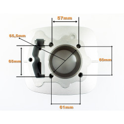CYLINDER KPL. CB250CC ZS 165FMM 65,5mm, CROSS, 4T