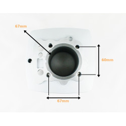 CYLINDER + GŁOWICA KPL. CG250CCM (67mm) -powietrze- typu ZONGSHEN