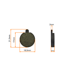 KLOCKI HAMULCOWE XIAOMI KPL. 2SZT. M365/PRO/PRO 2/1S/3/ESSENTIAL