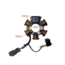 CEWKI ISKROWNIKA (STATOR) 6-ZWOJOWE PIAGGIO GILERA