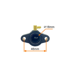 KOLEKTOR SSĄCY GAŹNIKA PIAGGIO ZIP 4T(fi 18mm)