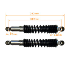 AMORTYZATOR TYŁ KPL. 2 SZT. ROMET ZETKA DŁ. 312mm