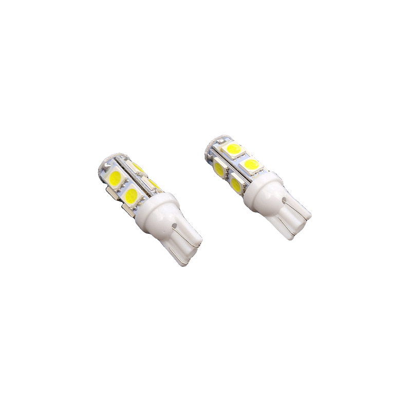 ŻARÓWKA LED W5W T10 9 LED SMD BARWA BIAŁA XENON - 2szt. - BEZ ECE ŻARÓWKA LED W5W T10 9 LED SMD BARWA BIAŁA XENON - 2szt. - BEZ ECE