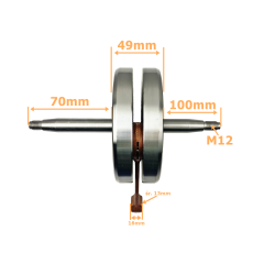 WAŁ KORBOWY WSK 125 LEKKI 3,5kg - BLACHY