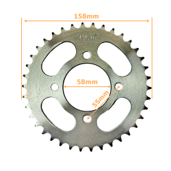 ZĘBATKA TYŁ 428 - 38zębów ( fi-58mm ) JUNAK 121,123, ROMET ZETKA