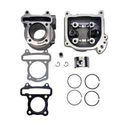 CYLINDER + GŁOWICA KPL. 4T GY6 80CCM (47mm) - Z ODPOWIETRZENIEM - duże zawory