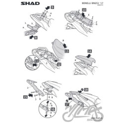 STELAŻ KUFRA TYŁ SHAD DO BENELLI BN251